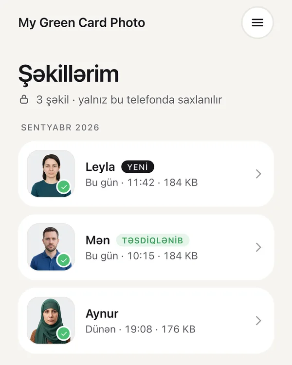 Şəkillərim: ailə üzvlərinin şəkilləri