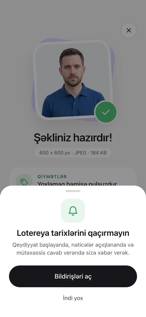 Turning on lottery notifications