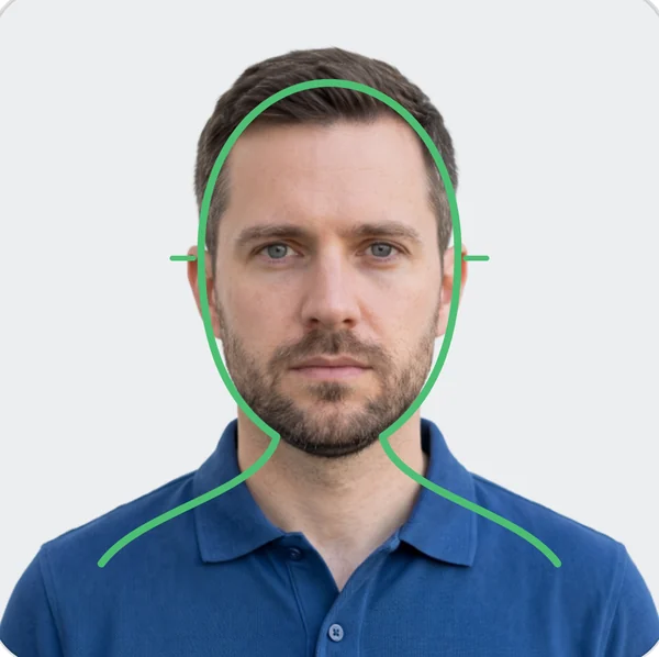 Camera: face inside the guide